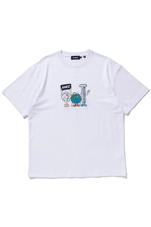 XLARGE エクストララージ 101231011016 EMBORIDERED TRIO S/S TEE XLARGE Tシャツ WHITE 正規通販 メンズ レディース