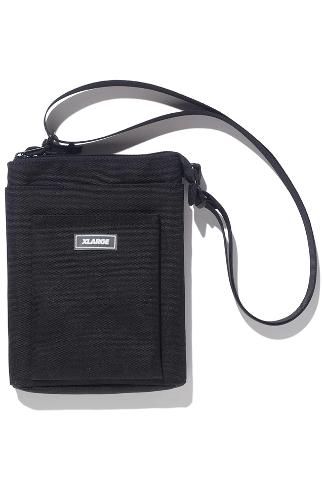 XLARGE エクストララージ 101231053009 RUBBER PATCHED SHOULDER BAG XLARGE ショルダーバッグ BLACK 正規通販 メンズ レディース