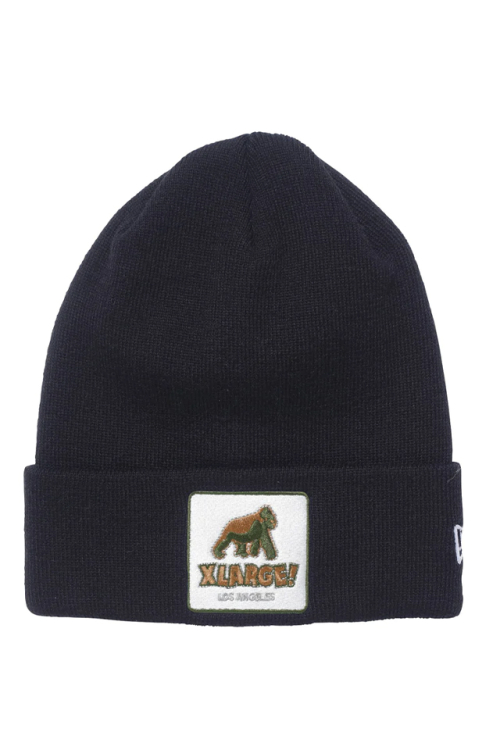 XLARGE エクストララージ 101241051015 XLARGE×NEWERA WALKING APE CUFF BEANIE コラボビーニー BLACK 正規通販 メンズ レディース 限定アイテム