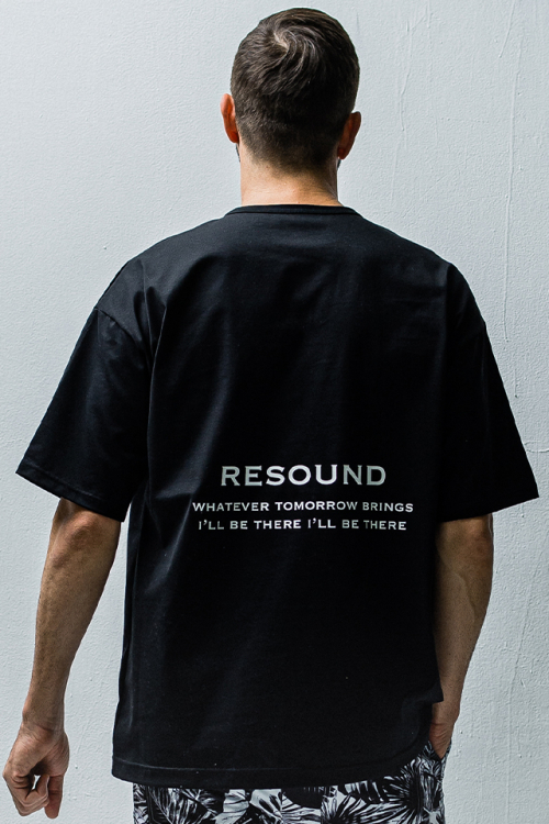RESOUND CLOTHING リサウンドクロージング RC27-T-001 BACK ICON ROGO LOOSE TEE バックアイコンロゴルーズTシャツ BLACK 正規通販 メンズ