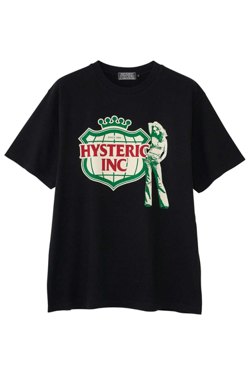 HYSTERIC GLAMOUR ヒステリックグラマー 02251CT30 HYSTERIC ALE Tシャツ BLACK 正規通販 メンズ