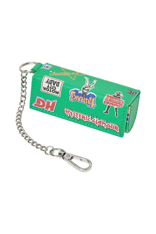 HYSTERIC GLAMOUR ヒステリックグラマー 01263QG06 ROCK CITY柄 リップケース GREEN 正規通販 レディース