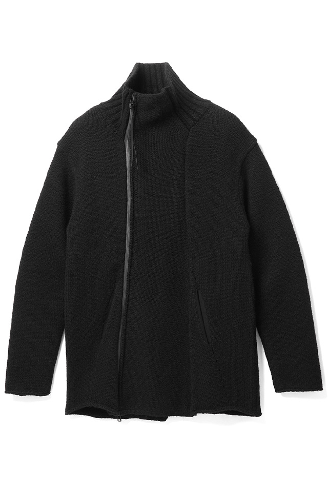 RIPVANWINKLE リップヴァンウィンクル RB-730 RIDERS KNIT ライダースニット BLACK 正規通販 メンズ 2025年10月31日入荷予定