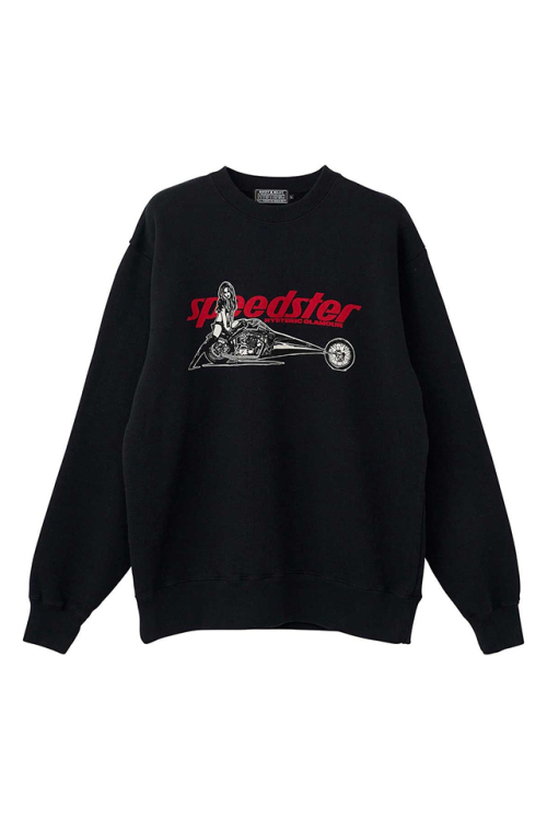 HYSTERIC GLAMOUR ヒステリックグラマー 02253CS08 SPEEDSTER スウェット BLACK 正規通販 メンズ