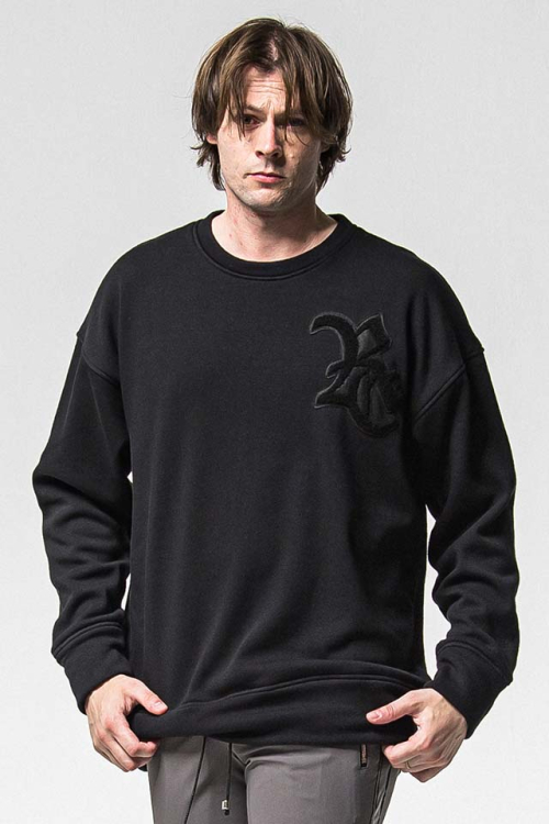 RESOUND CLOTHING リサウンドクロージング RC38-C-004 RC chenille velours fleece drop trainer ベロアフリースドロップトレーナー BLACK 正規通販 メンズ 2025年11月20日入荷予定