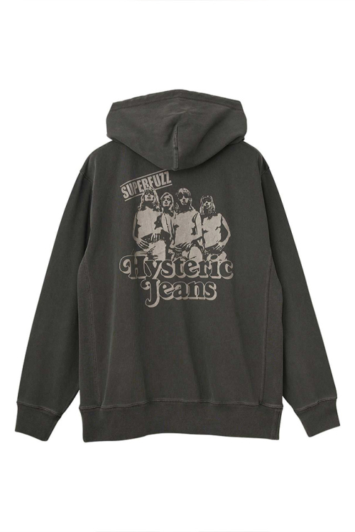 HYSTERIC GLAMOUR ヒステリックグラマー 02261CF03 HYSTERIC JEANS パーカー BLACK 正規通販 メンズ