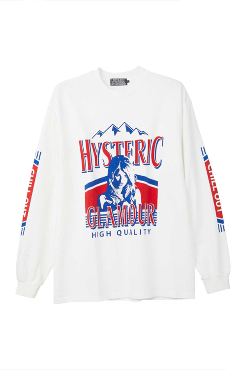 HYSTERIC GLAMOUR ヒステリックグラマー 02241CL05 TWIN PEAKS Tシャツ WHITE 正規通販 メンズ
