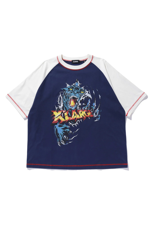 XLARGE エクストララージ 101252011019 PANTHER CLAWS RAGLAN S/S TEE ラグランTシャツ WHITE 正規通販 メンズ レディース