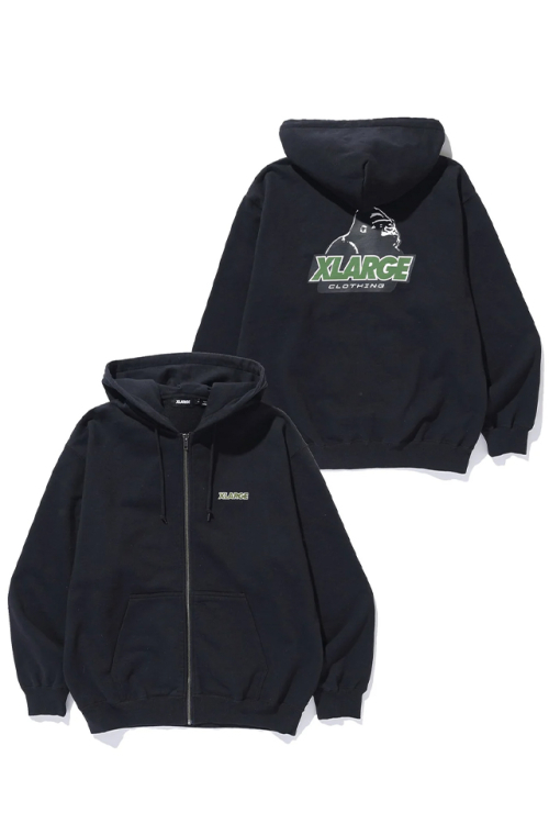 XLARGE エクストララージ 101263012004 OLD OG ZIP HOODED SWEATSHIRT ジップパーカー BLACK 正規通販 メンズ レディース