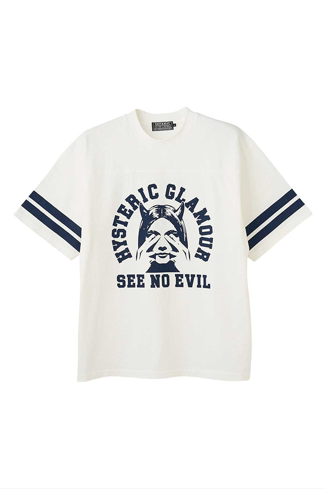 HYSTERIC GLAMOUR ヒステリックグラマー 02261CT20 SEE NO EVIL Tシャツ WHITE 正規通販 メンズ