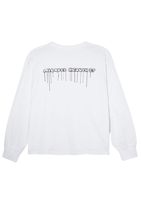 MILKFED. ミルクフェド 103241011013 DRIP LOGO L/S TEE MILKFED. ロングスリーブTシャツ WHITE 正規通販 レディース