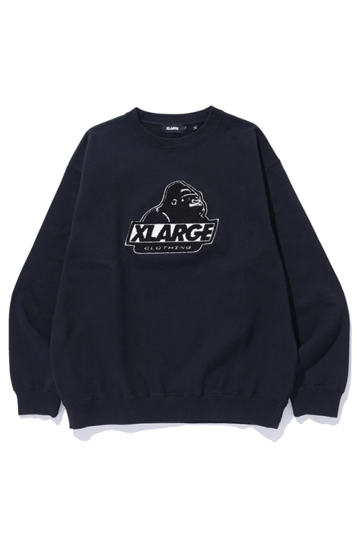 XLARGE エクストララージ 101253012002 OLD OG CREWNECK SWEATSHIRT クルーネックスウェット BLACK 正規通販 メンズ レディース