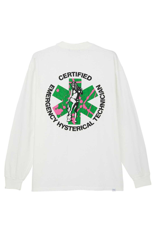 HYSTERIC GLAMOUR ヒステリックグラマー 02241CL07 HYSTERICAL TECHNICIAN Tシャツ WHITE 正規通販 メンズ