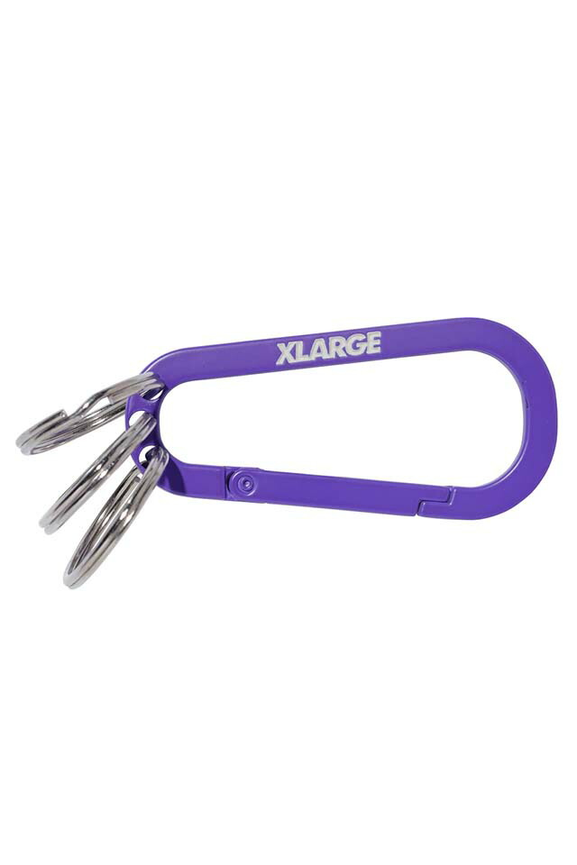 XLARGE エクストララージ 101221054002 STANDARD LOGO KEYRING CARABINER XLARGE キーリングカラビナ PURPLE 正規通販 メンズ レディース