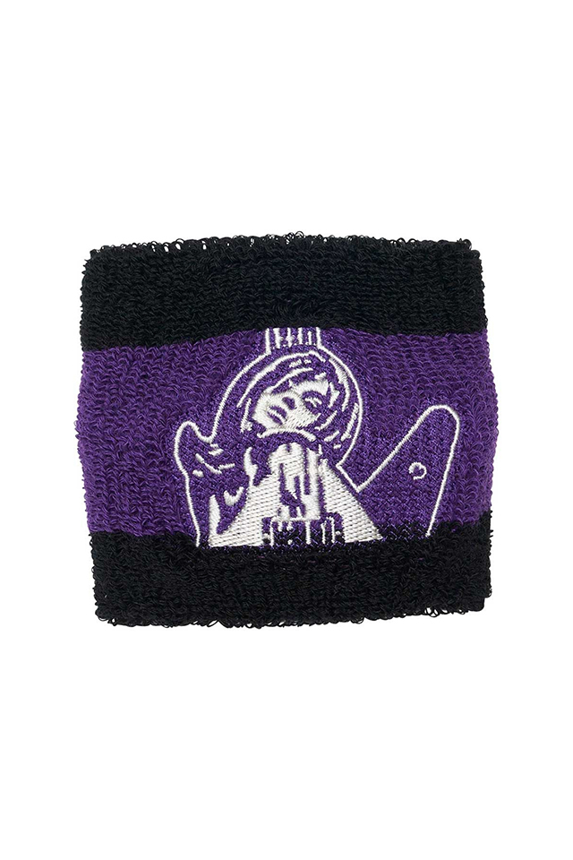 HYSTERIC GLAMOUR ヒステリックグラマー 01261QG02 GUITAR GIRL刺繍 リストバンド PURPLE 正規通販 メンズ レディース