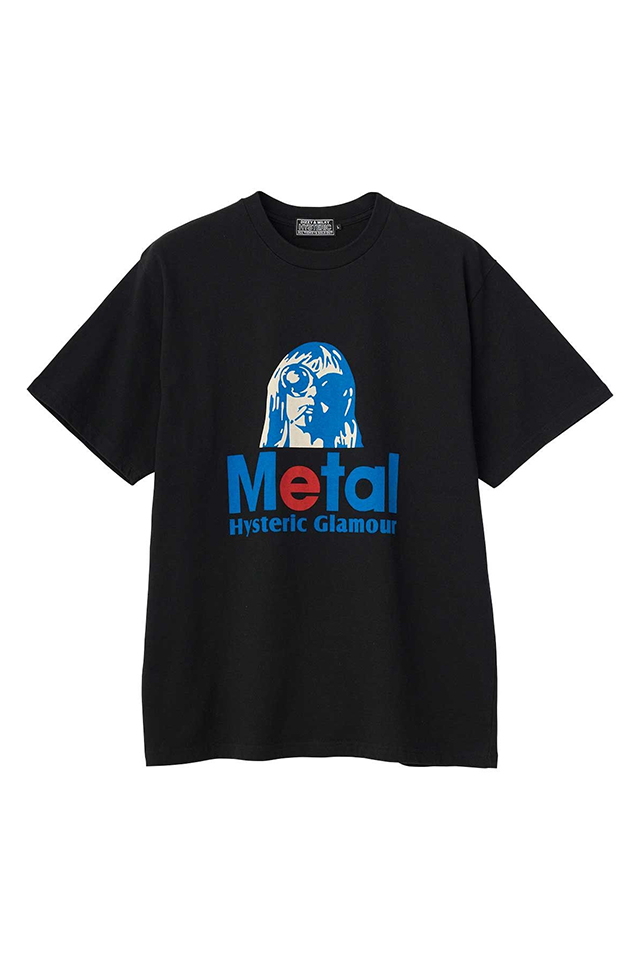 HYSTERIC GLAMOUR ヒステリックグラマー 02261CT02 METAL Tシャツ BLACK 正規通販 メンズ