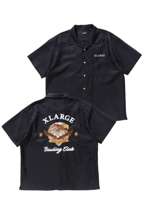 XLARGE エクストララージ 101232014002 BOWLING CLUB S/S SHIRT XLARGE シャツ BLACK 正規通販 メンズ レディース