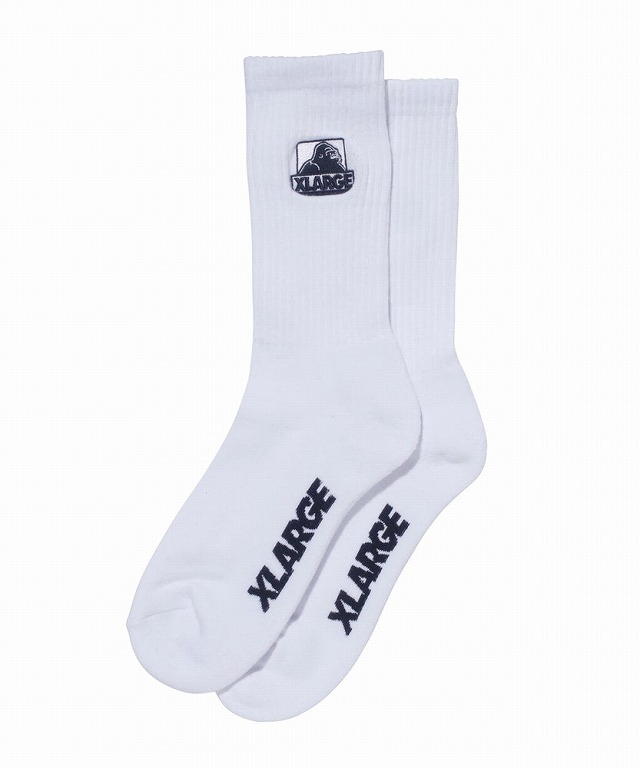 XLARGE エクストララージ 101221054007 OG EMB SOCKS XLARGE ソックス WHITE 正規通販 メンズ レディース