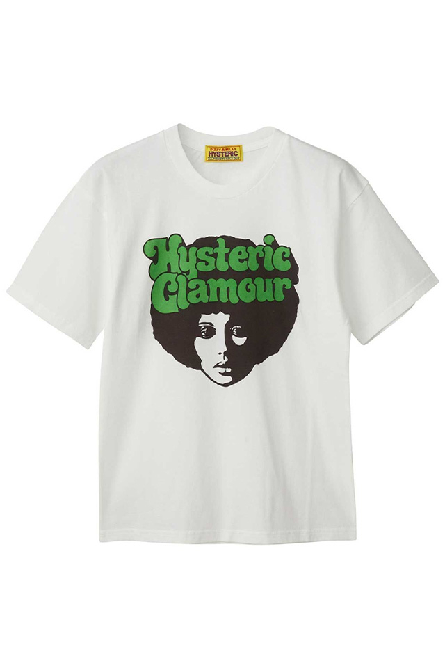 HYSTERIC GLAMOUR ヒステリックグラマー 01232CT01 AFRO GIRL Tシャツ WHITE 正規通販 レディース