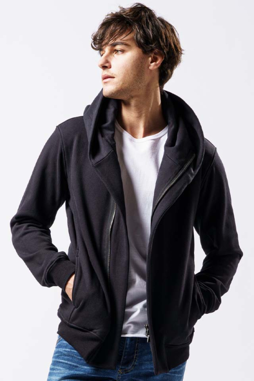 wjk 2040 mj80b riders wrap parka ライダースラップパーカー BLACK 正規通販 メンズ