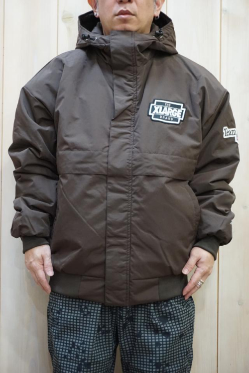 XLARGE エクストララージ 101223021005 NYLON PUFFER JACKET XLARGE ナイロンパファージャケット BROWN 正規通販 メンズ レディース