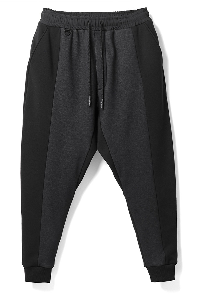 RIPVANWINKLE リップヴァンウィンクル RB-731 LIGHT SARROUEL JERSEY ライトサルエルジャージーパンツ C.BLACK × BLACK 正規通販 メンズ 2025年10月31日入荷予定