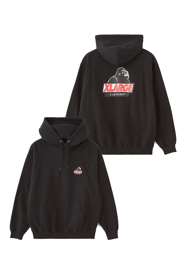 XLARGE エクストララージ 101264012012 SLANTED OG HOODED SWEATSHIRT BLACK パーカー 正規通販 メンズ レディース