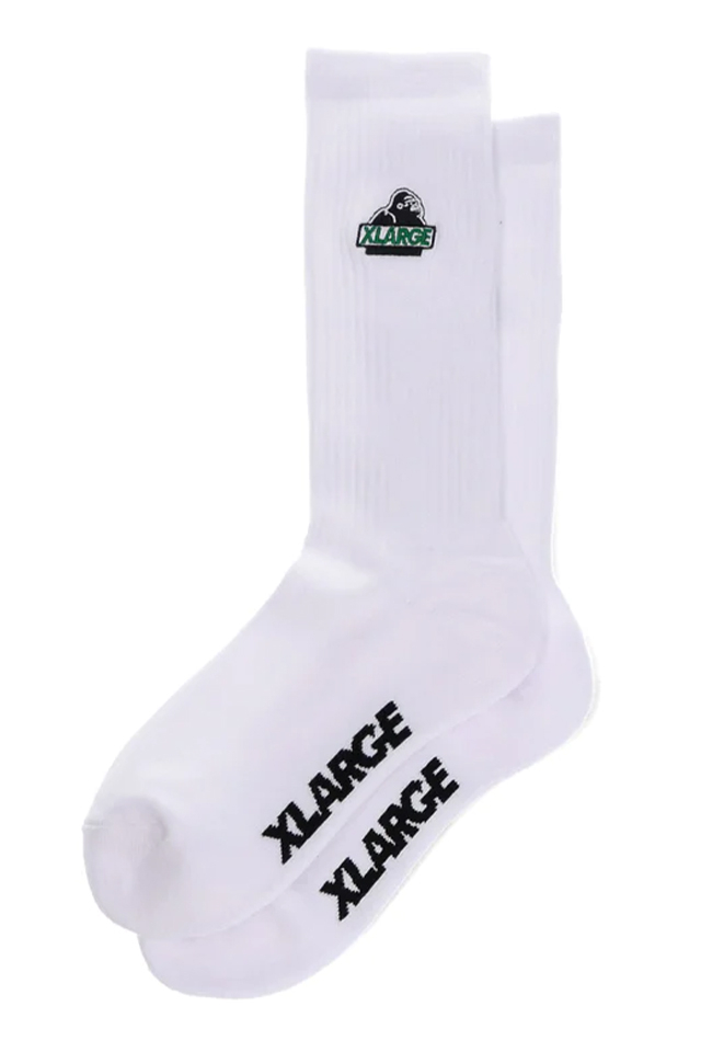 XLARGE エクストララージ 101234054001 OG EMBROIDERED SOCKS XLARGE ソックス WHITE 正規通販 メンズ レディース