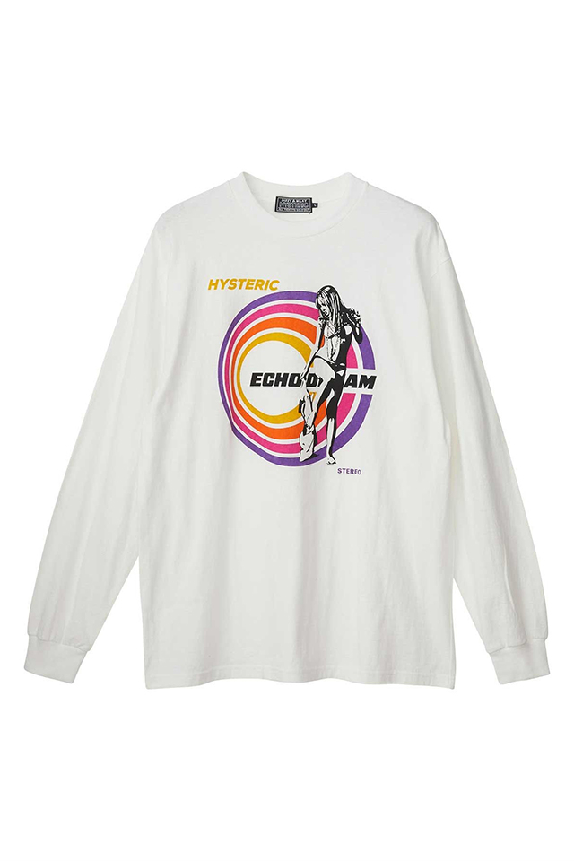HYSTERIC GLAMOUR ヒステリックグラマー 02263CL02 ECHO DREAM Tシャツ WHITE 正規通販 メンズ
