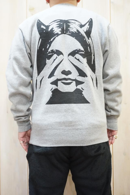 HYSTERIC GLAMOUR 02223CS12 SEE NO EVIL スウェット TOP GRAY 正規通販 メンズ