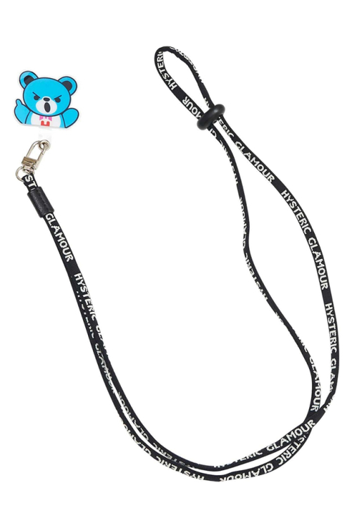 HYSTERIC GLAMOUR ヒステリックグラマー 01232QG04 HYSTERIC BEAR スマホショルダーストラップ BLUE 正規通販 レディース