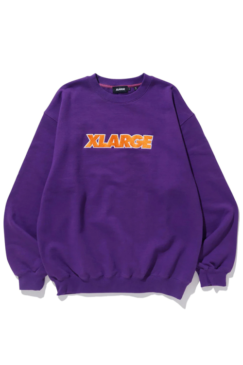 XLARGE エクストララージ 101231012013 STANDARD LOGO CREWNECK SWEAT XLARGE クルーネックスウェット PURPLE 正規通販 メンズ レディース