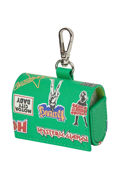 HYSTERIC GLAMOUR ヒステリックグラマー 01263QG05 ROCK CITY柄 AirPodsProケース GREEN 正規通販 レディース メンズ