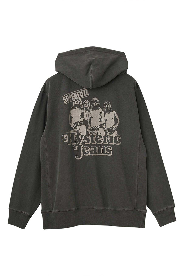 HYSTERIC GLAMOUR ヒステリックグラマー 02261CF03 HYSTERIC JEANS パーカー BLACK 正規通販 メンズ