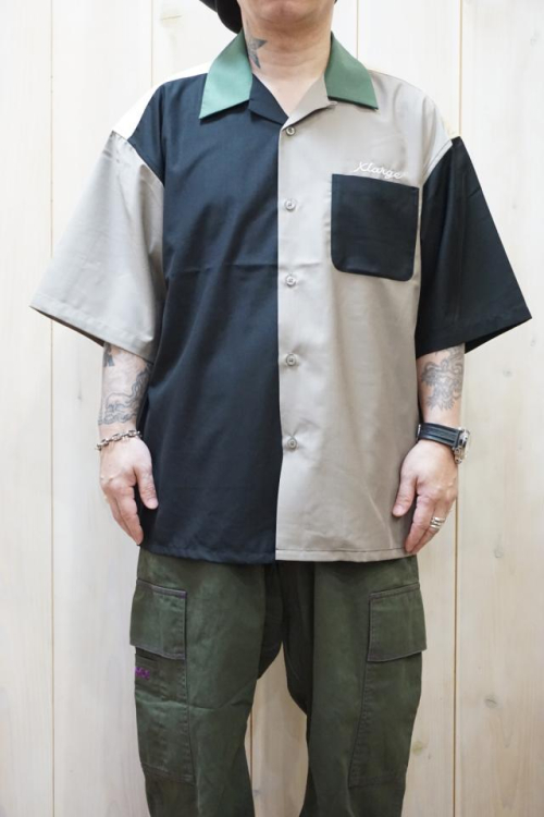 XLARGE エクストララージ 101222014007 CRAZY S/S OPEN COLLAR SHIRT XLARGE オープンカラーシャツ BLACK 正規通販 メンズ レディース