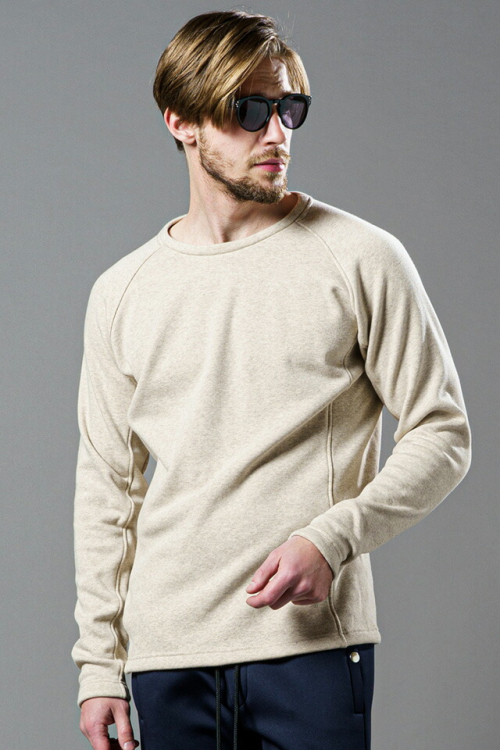 wjk ダヴルジェイケイ 7961 lj73a back boa raglan-T バックボアラグランカットソー BEIGE 正規通販 メンズ