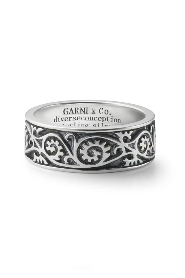 GARNI ガルニ GR16028 Vine Pattern Ring - Light バインパターンリング - Light BLACK 正規通販 メンズ レディース