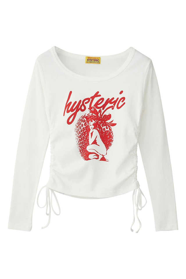 HYSTERIC GLAMOUR ヒステリックグラマー 01253CL08 MIDNIGHT BERRY チビTシャツ WHITE 正規通販 レディース