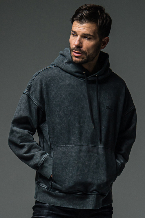 RESOUND CLOTHING リサウンドクロージング RC29-C-006 VINTAGE loose hoodie ヴィンテージルーズパーカー VBLACK 正規通販 メンズ