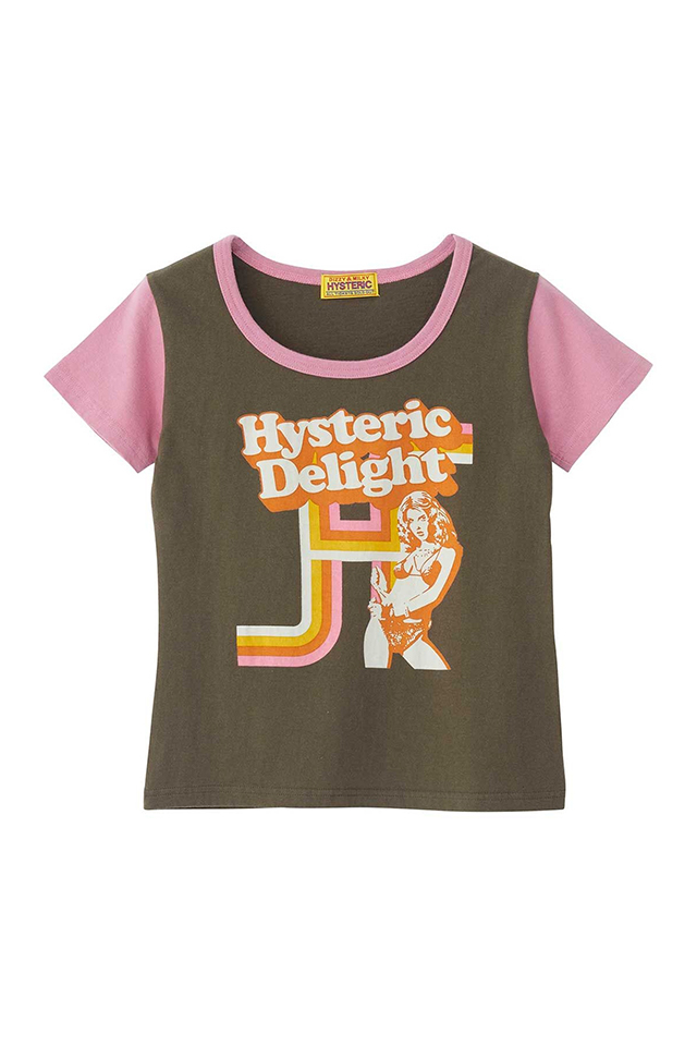 HYSTERIC GLAMOUR ヒステリックグラマー 01261CT21 HYSTERIC DELIGHT チビTシャツ BROWN 正規通販 レディース