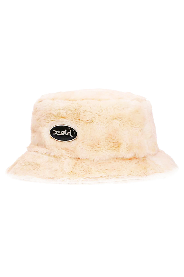 X-girl エックスガール 105234051002 FAUX FUR BUCKET HAT X-girl エコファーバケットハット WHITE 正規通販 レディース