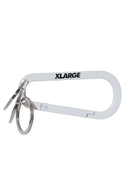 XLARGE エクストララージ 101221054002 STANDARD LOGO KEYRING CARABINER XLARGE キーリングカラビナ WHITE 正規通販 メンズ レディース