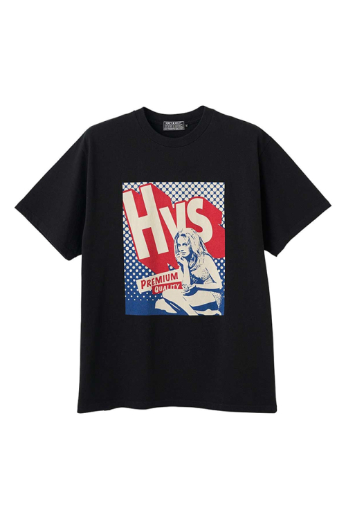 HYSTERIC GLAMOUR ヒステリックグラマー 02261CT17 HYS SURF PREMIUM QUALITY Tシャツ BLACK 正規通販 メンズ