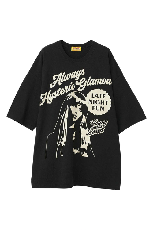 HYSTERIC GLAMOUR ヒステリックグラマー 01261CO01 ALWAYS HG ワンピース BLACK 正規通販 レディース