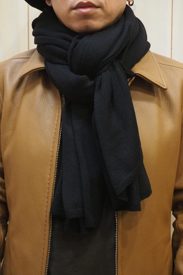 メンズ junhashimoto ジュンハシモト 1132020001 BIG STOLE ビッグストール [BLACK] 正規通販