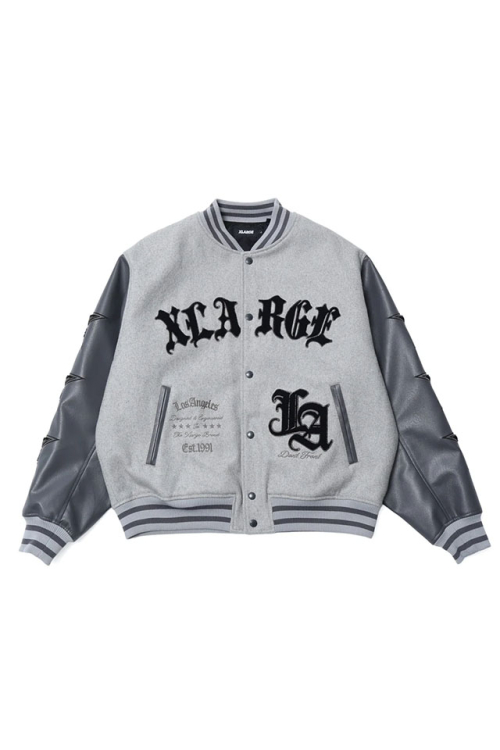 XLARGE エクストララージ 101264021004 VARSITY JACKET スタジャン ASH 正規通販 メンズ レディース