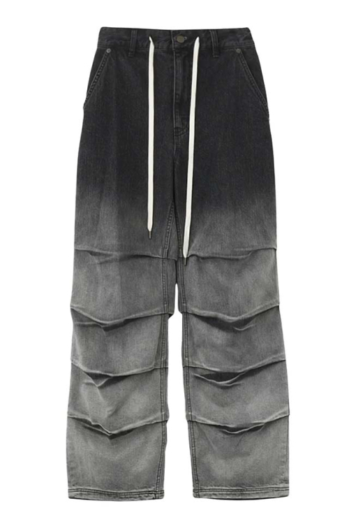 X-girl エックスガール 105254031012 GRADIENT DENIM EASY PANTS グラデーションデニムイージーパンツ BLACK 正規通販 レディース