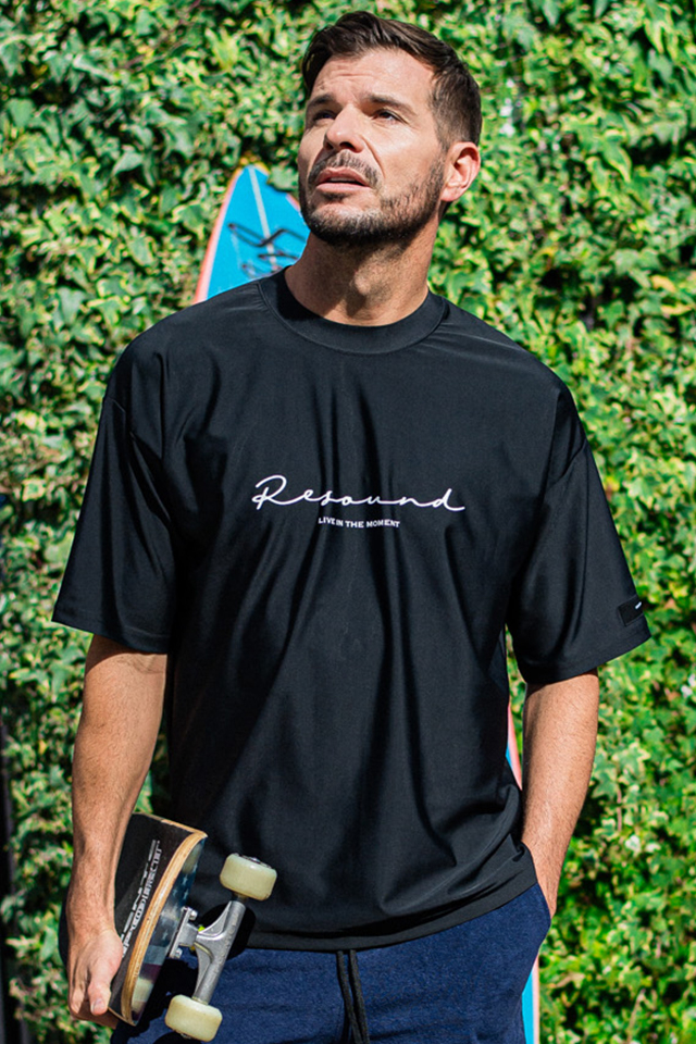 RESOUND CLOTHING リサウンドクロージング RC32-T-010 handwriting RUSH OVER T ラッシュオーバーTシャツ BLACK 正規通販 メンズ 2024年6月20日入荷予定