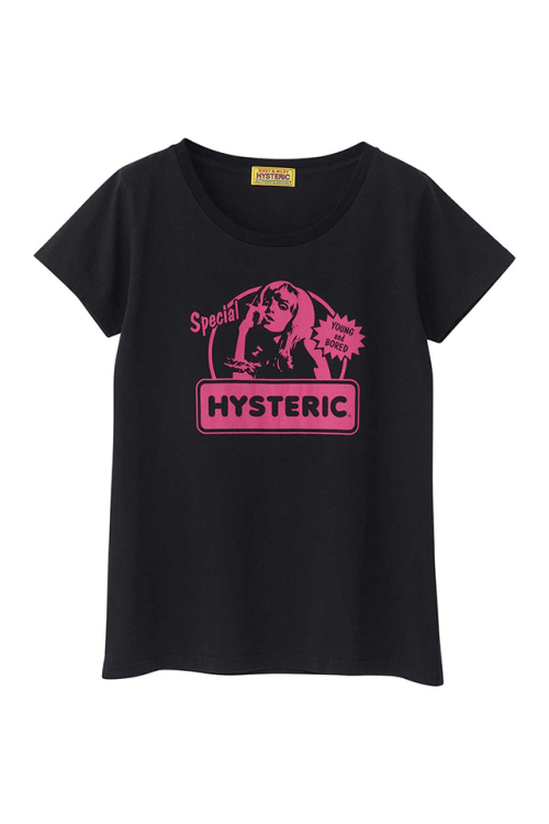 HYSTERIC GLAMOUR ヒステリックグラマー 01261CT19 HYS SPECIAL RECIPE Tシャツ BLACK 正規通販 レディース
