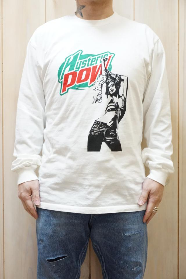 HYSTERIC GLAMOUR ヒステリックグラマー 02221CL03 HYSTERIC POW Tシャツ WHITE 正規通販 メンズ